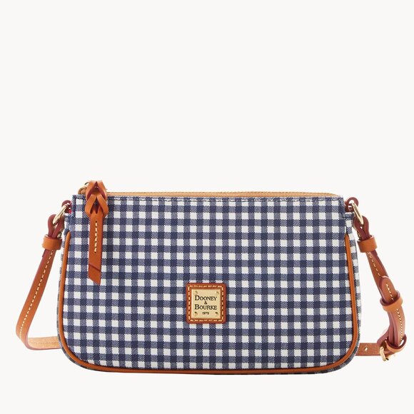 Navy & White Gingham Lexi Crossbody